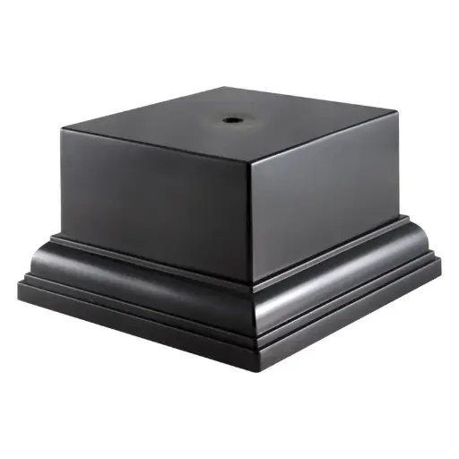 BC-45BK Diamar Plastic Cup Base, Black - 6" x 6" x 4"