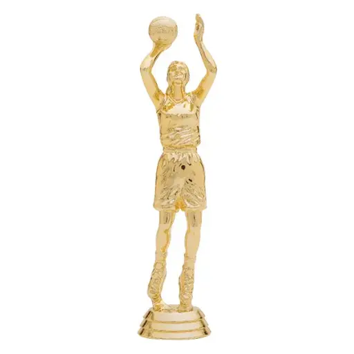 507-G Push Shot Figure, Basketball, Female, Gold - 6 1/2"