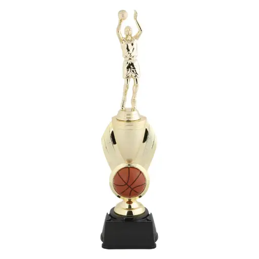 93805-G Victory Cup Assembled Trophy, Basketball Male - 14 5/8"