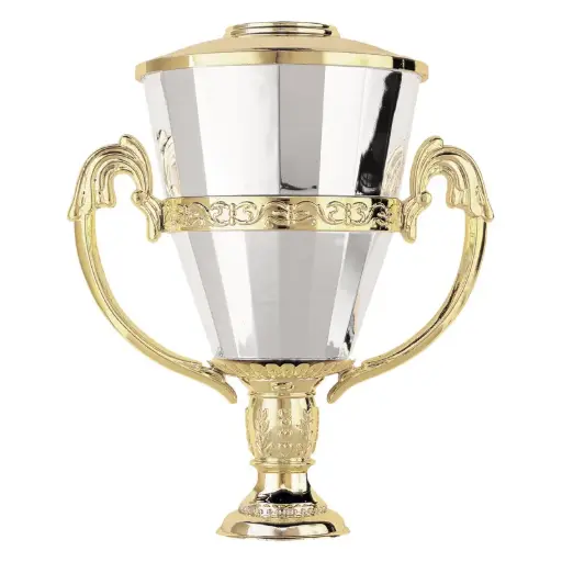 RC-8 Roman Chalice Plastic Cup, Gold / Silver - 8" (Lid RCL-8 Sold Separately)