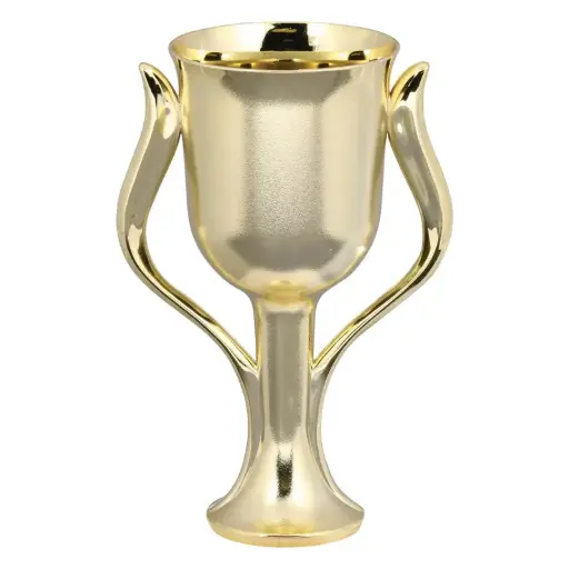 1337-G Tulip Plastic Cup, Gold - 6 1/2"