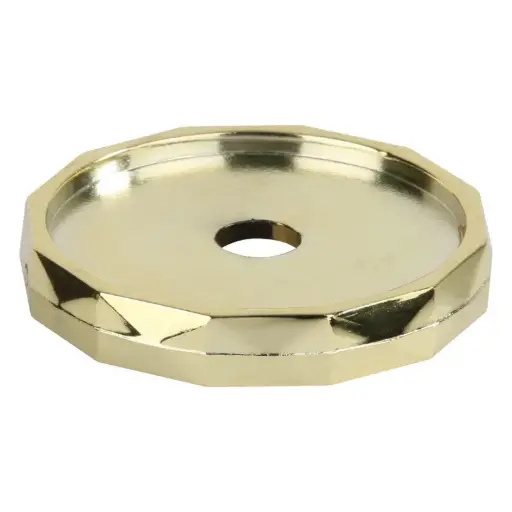 1002-G Diamond Check Lid, Round, Gold - 1 3/4"