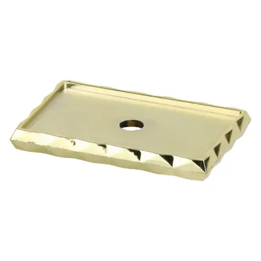 1296-G Diamond Check Lid, Rectangle, Gold - 2" x 3"