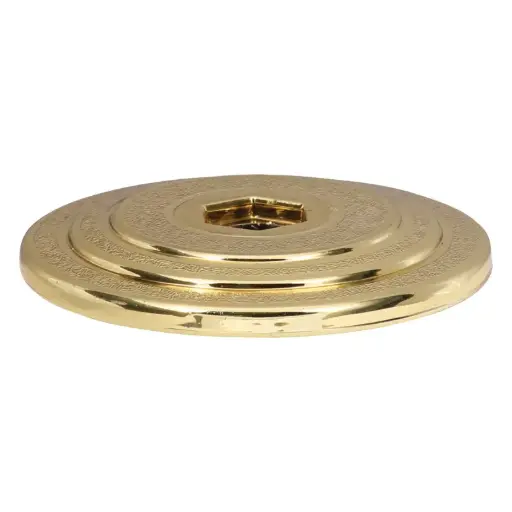 1225-G Plastic Cup Lid, Gold - 2 1/8"