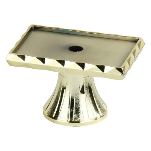 1279-G Diamond Pedestal, Rectangle, Gold - 1 7/8"