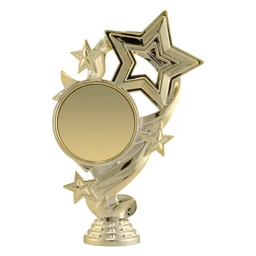 F-649 Star Ribbon 2" Holder Figure, Gold - 6"