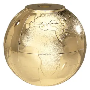 2010-G World Globe Riser, Gold - 3"