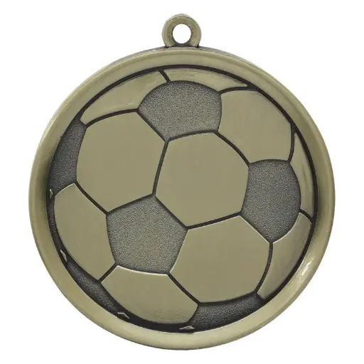 43415-G Mega Medal, Soccer, Gold - 2 1/4"