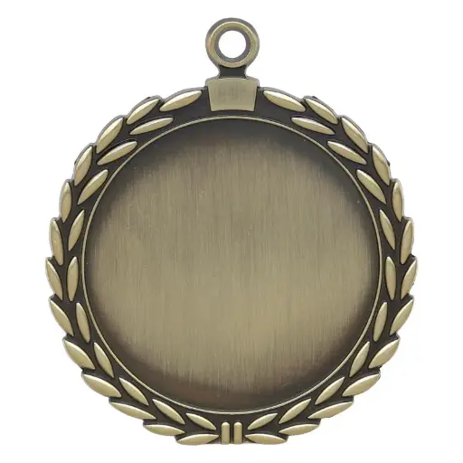MH00039-G Garland Medal, 2" Holder, Gold - 2 5/8"