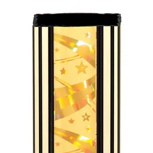 N16302-G Ribbon Star Column, Rectangle, Gold - 45"