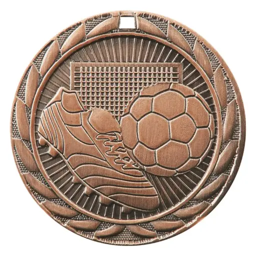 FE-213Z FE Iron Medal, Soccer, Bronze - 2" 