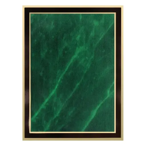 VG-57GN VG Series Brass Plated Plaque Plate, Green - 5" x 7" 
