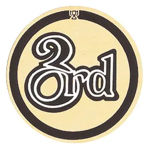 19299-G Gold Mylar, 3rd Place - 2" 